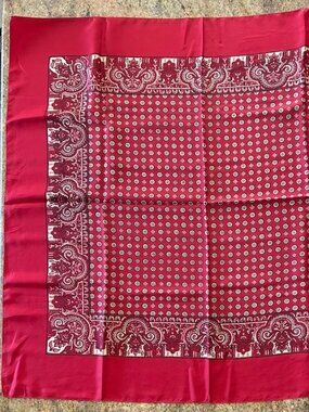 Vintage Red Forsyth Silk Scarf